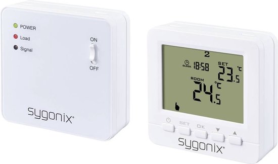 Sygonix SY-5470190 Draadloze kamerthermostaat Opbouw (op muur) Weekprogramma