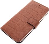 Made-NL hoesje iPhone 14 Pro Max congac bruin soepel krokodillenprint volnerf kalfsleer