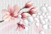Fotobehang Kleurrijke Magnolia - Vliesbehang - 520 x 318 cm
