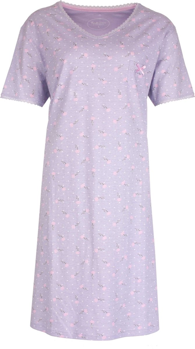 Tenderness Dames Nachthemd - Slaapkleed - Lavendel Lila paars