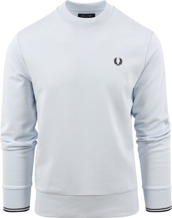 SINGLES DAY! Fred Perry - Sweater Logo Lichtblauw - Heren - Maat L - Regular-fit