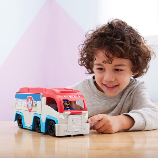 PAW Patrol The Mighty Movie - Pup Squad Patroller speelgoedtruck met Mighty Pups Chase Squad speelgoedauto