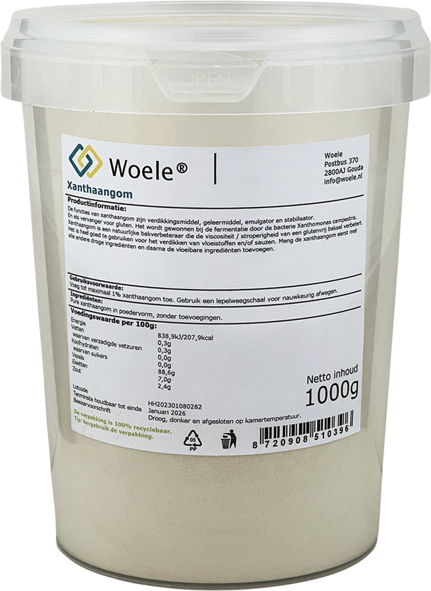 Woele Xanthaangom 1kg (1000g) E415 verdikkingsmiddel