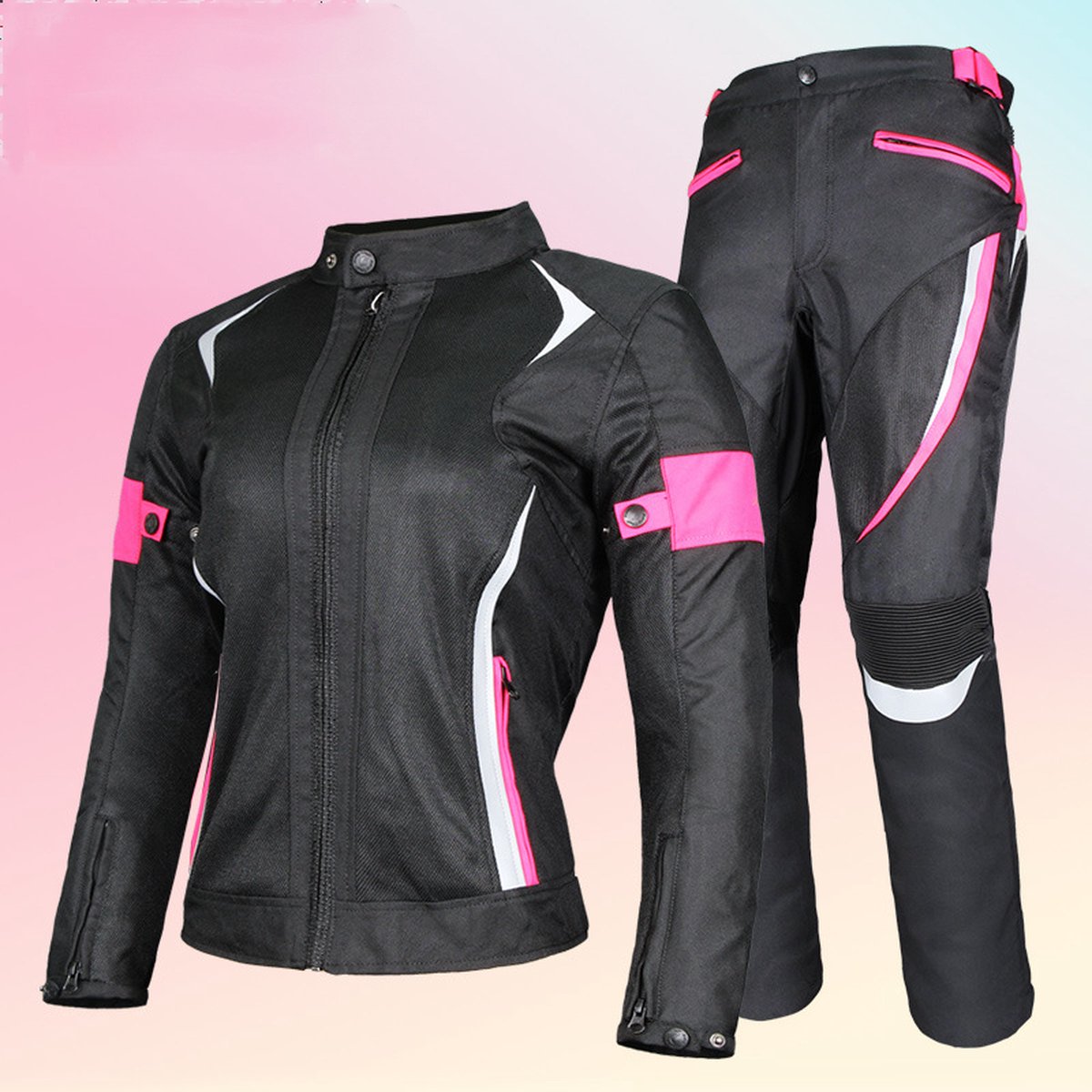 2 delige Set Dames Motorpak Motorbroek Motorfiets Jake Waterdicht Reflecterend. bol