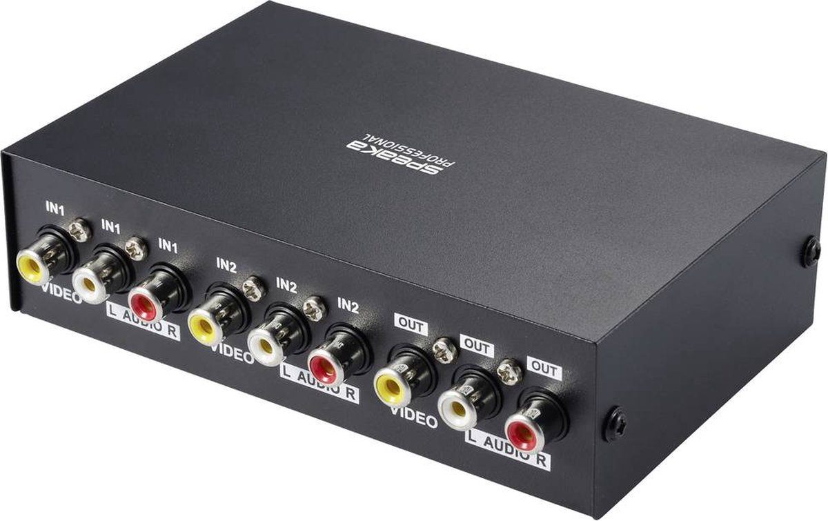 SpeaKa Professional SP-AS-500 Cinch-audio-switch 4 poorten Met metalen behuizing kopen ? Electronic SpeaKa Professional SP-AS-500 Cinch-audio-switch 4 poorten Met metalen behuizing kopen ? Electronic