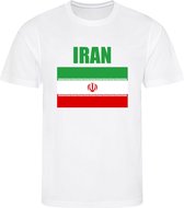 WK - Iran - یران - T-shirt Wit - Voetbalshirt - Maat: 146/152 (L) - 11-12 jaar - Landen shirts