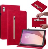 Lunso - Geschikt voor Lenovo Tab M9 (9 inch) - Luxe Bookcase hoes - Rood