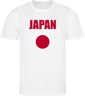 WK - Japan - 日本 - T-shirt Wit - Voetbalshirt - Maat: 122/128 (S) - 7 - 8 jaar - Landen shirts
