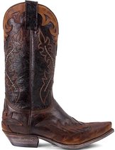 Sendra Boots 9669 Cuervo Bruin Dames Heren Cowboy Western Unisex Laarzen Spitse Neus Schuine Hak Vintage Look Echt Leer Maat 39