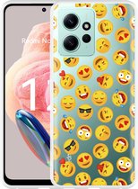 Cazy Hoesje geschikt voor Xiaomi Redmi Note 12 4G Emoji