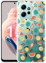 Cazy Hoesje geschikt voor Xiaomi Redmi Note 12 4G Tropical Fruit
