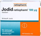 Jodium tabletten 100ug - veilig hoge concentratie - 100 deelbare tabletten - Kaliumjodide - bij straling