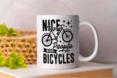 Mok Nice People Ride Bicycles- Motorfiets - Ride - Bike - I love Motorcycle - Motorcycle- I love Bike - sport - Fiets - Life & Motorcycle - Bike Addict - Riding.