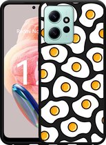 Cazy Hoesje Zwart geschikt voor Xiaomi Redmi Note 12 4G Eitje