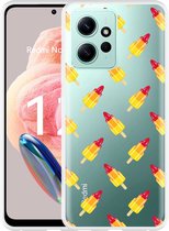 Cazy Hoesje geschikt voor Xiaomi Redmi Note 12 4G Raketjes