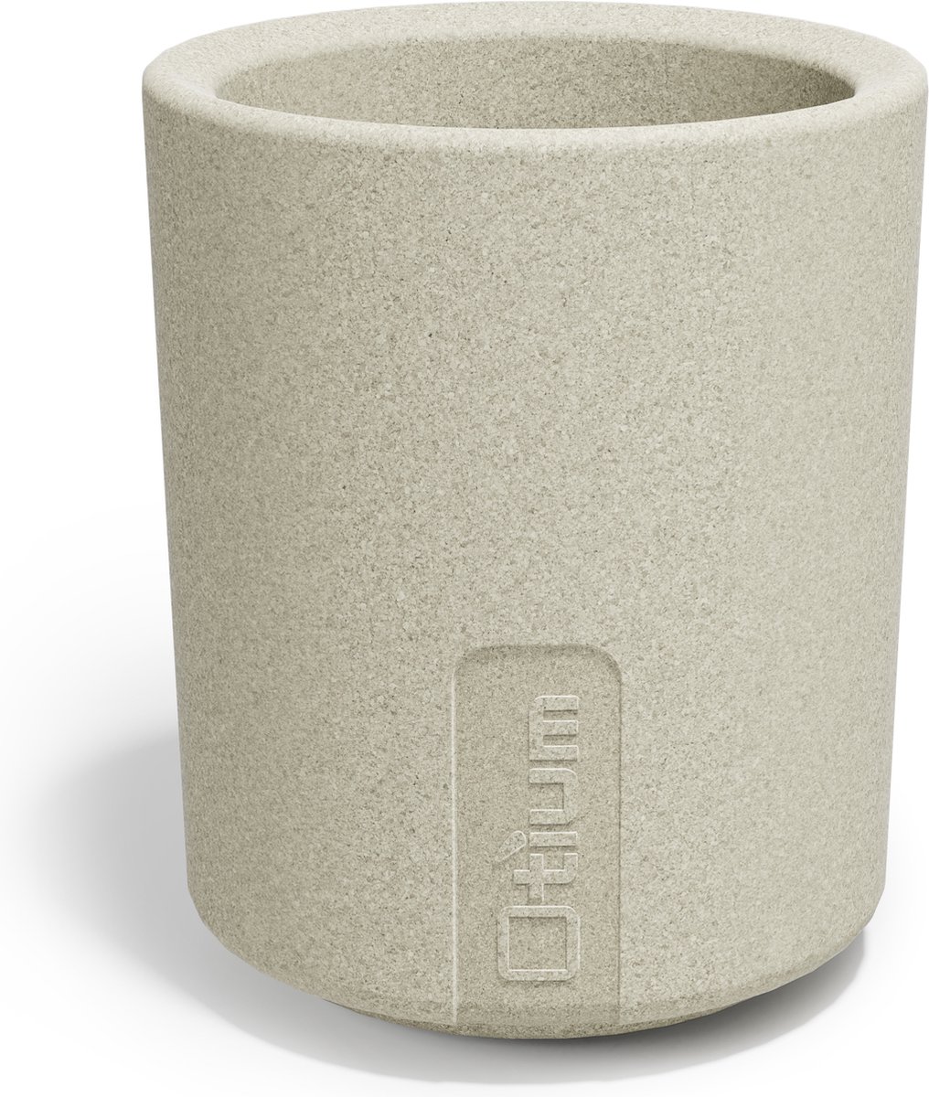 Otium bloempot dubbelwandig Mensa 19 cm white cork