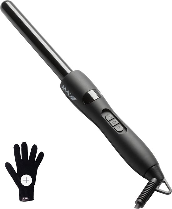 Max Pro Twist 19mm Krultang - Curling iron - Levenslange Garantie - Inclusief Hittebestendige Handschoen - Alle Haartypes - Inclusief LCD Display - Max Pro