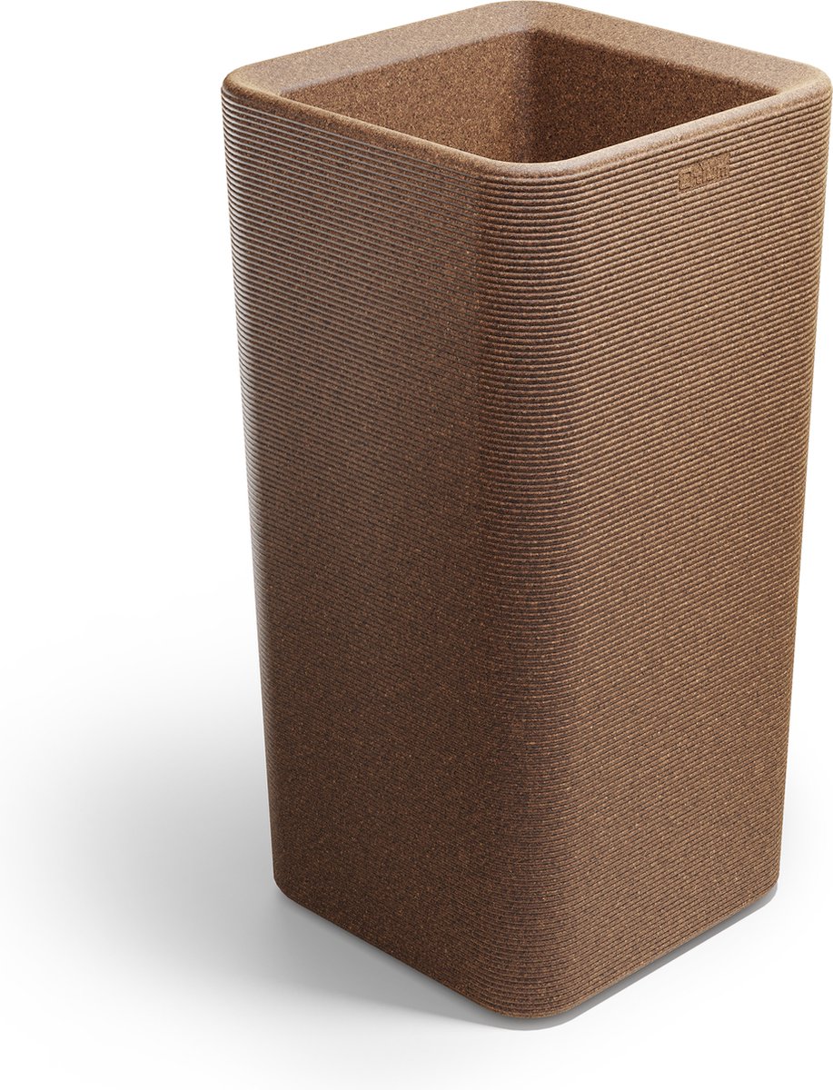 Otium bloembak dubbelwandig Linea 40 cm terra cotta cork