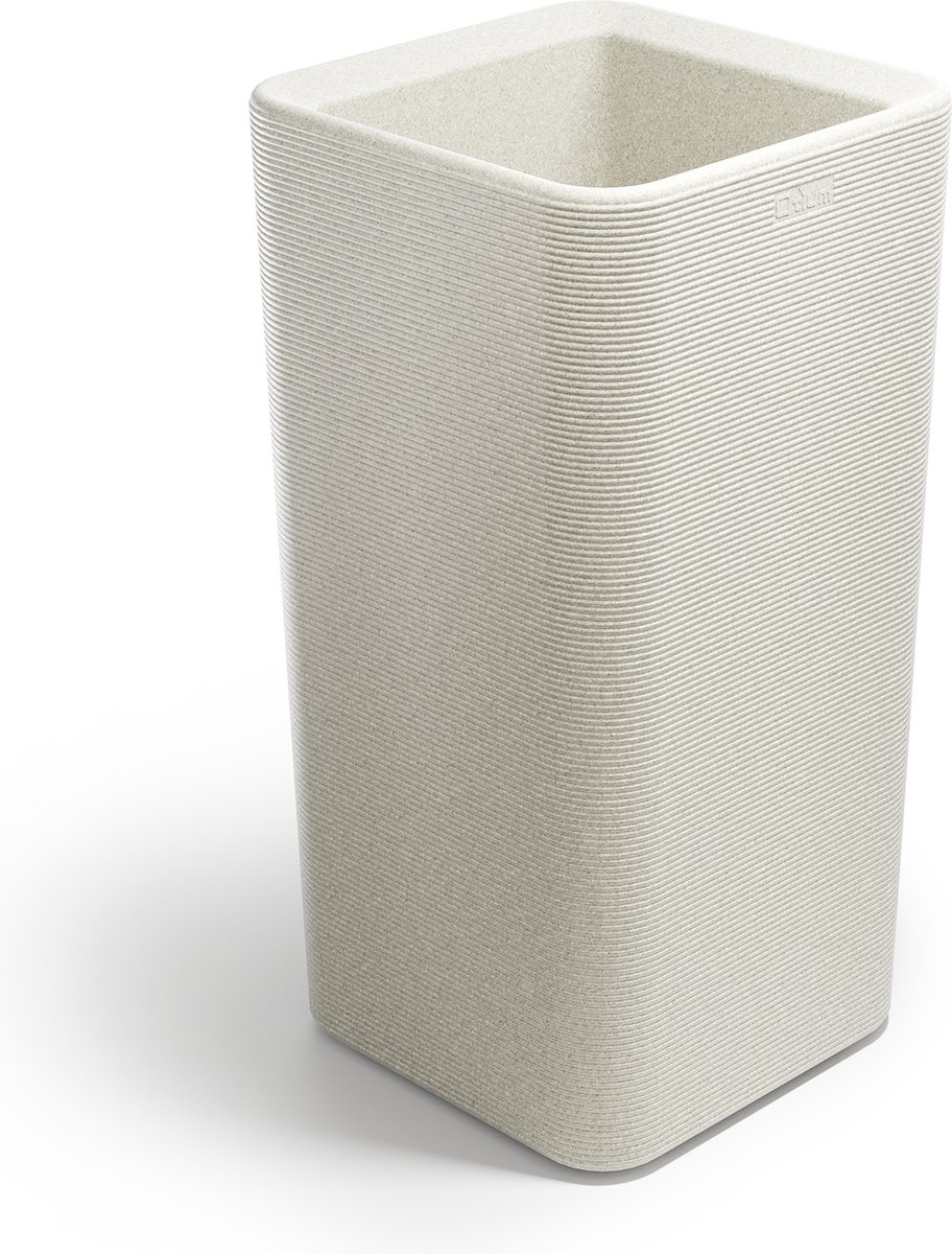 Otium bloembak dubbelwandig Linea 40 cm white cork