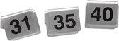 Tafelnummers set 31-40 - RVS bordjes met tafelnummers 31 t/m 40