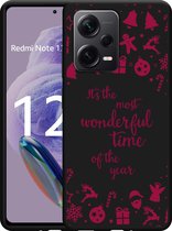 Cazy Hoesje Zwart geschikt voor Xiaomi Redmi Note 12 Pro+ 5G Most Wonderful Time