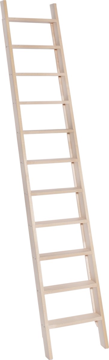 Zoldertrap - 11 treden - Stahoogte 223 cm - Houten ladder - Molenaarstrap - Beuken trap