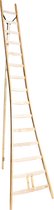 Driepootladder - 15 treden/sporten - Stahoogte 388 cm - Houten ladder