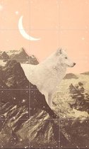 IXXI Giant White Wolf - Wanddecoratie - Abstract - 60 x 100 cm