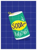 IXXI Soda Mn Amazing - Wanddecoratie - Eten en Drinken - 120 x 160 cm