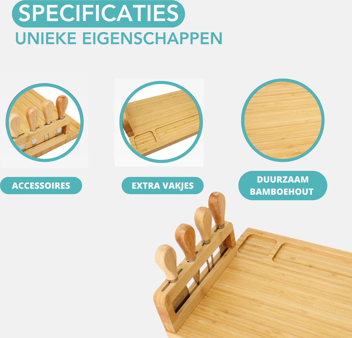 Achaté Complete Borrelplank - Tapasplank - Kaasplank - Serveerplank