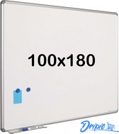 Tableau blanc 100x180 cm - Acier émaillé - Magnétique - Tableau magnétique - Tableau mémo - Tableau de planification - Tableau noir - avec kit de montage