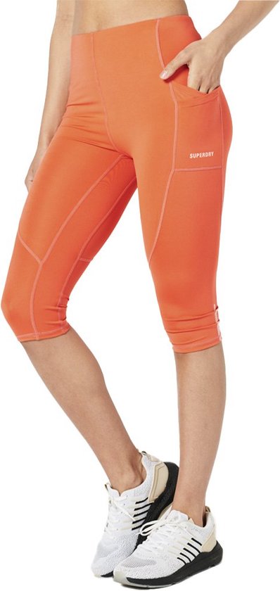 Superdry Run Cropped Tight Oranje XL Vrouw