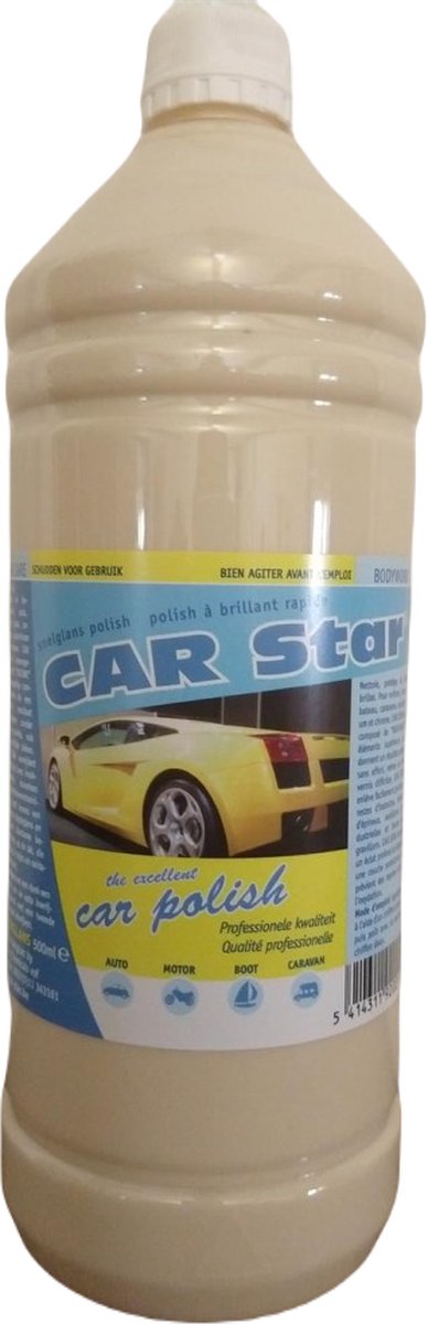 car star - autopolish - autopoets - 1 LITER - zeer fijne hoogglans polish - geschikt voor donkere en lichte kleuren - gemakkelijk op te poetsen