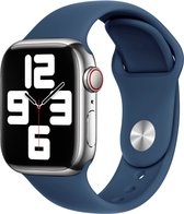 Bandje geschikt voor Apple Watch siliconen 38/40/41mm series 3 4 5 6 7 SE marine blauw