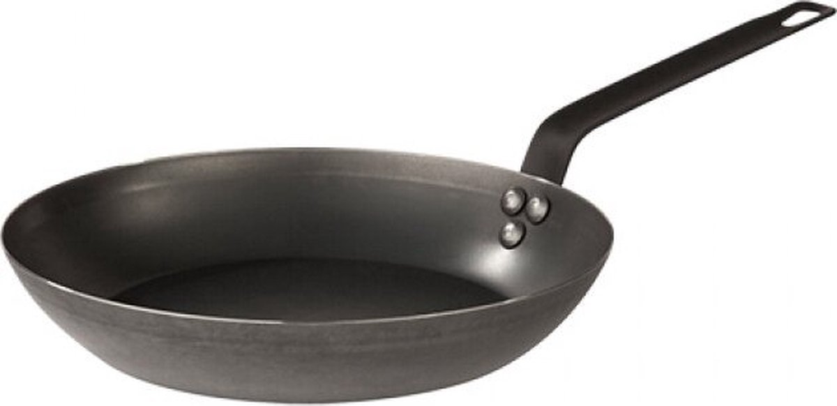 Pujadas Koekenpan / Lyonnaiserpan Ø28cm - Plaatstaal - Alle warmtebronnen incl. Inductie