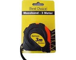 GEAR3000® Gereedschap - Rolmaat - 3 m - Rubberen Grip - Bevestiging Clip
