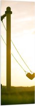 Vlag - Schommelende Schommels in Zonnige Weide - 40x120 cm Foto op Polyester Vlag