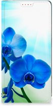 Stand Case met foto Xiaomi Redmi Note 12 Pro Plus Telefoonhoesje Orchidee Blauw