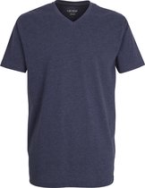 Ceceba heren T-shirt V-hals (1-pack) - blauw - Maat: 4XL