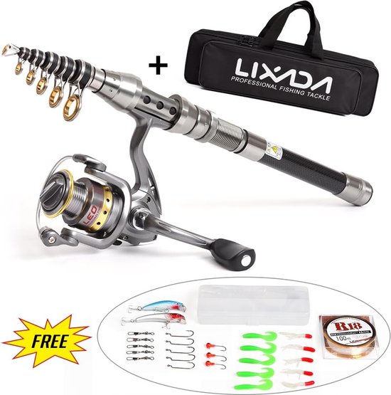 Funien Mini Angel Set - Teleskoprute + Rolle Für Unterwegs