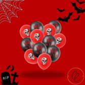 Halloween ballonnen - Set van 6 [Doodshoofd] - perfect voor versiering - halloween feestje - ballonnen