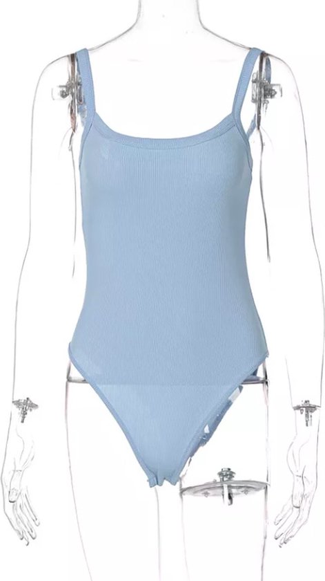 New Age Devi - "Body {in Vintage Style} - {Bodysuit} - {Blauw} - {Taille S}"
