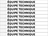CombiCraft Standaard Bedrukte Polsbandjes EQUIPE TECHNIQUE - Wit - 50 stuks (FR)
