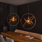 Eettafel hanglamp Galaxy | 2 lichts | zwart | metaal | 125 x 150 cm | Ø 55 cm | dimbaar | eetkamer / woonkamer | modern / sfeervol design