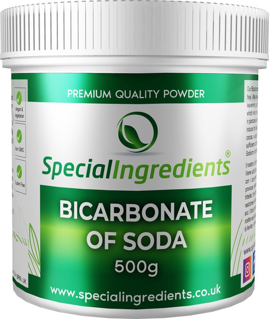 Sodium Bicarbonaat - 500 gram - Bicarbonate of Soda - 100% Zuiver Poeder - Aluminiumvrij Rijsmiddel - Voor Bakken & Moleculair Koken - Moderne Gastronomie - Moleculair Koken - Hersluitbare Pot - Recycled Plastic