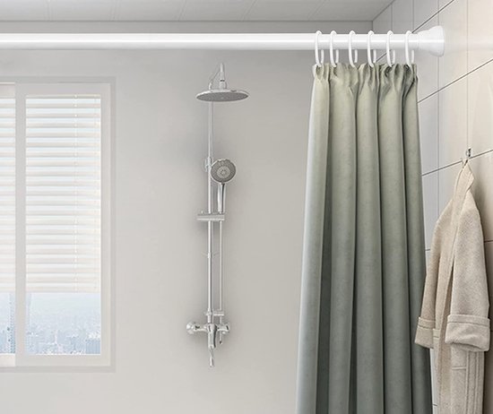 Tringle à Rideau Extensible PLAY IT - 167-300cm - Tringle à Rideau Autocollante - Wit