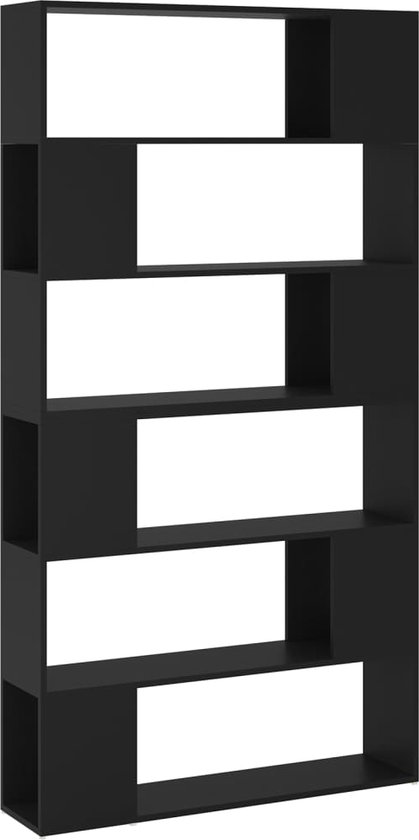 vidaXL-Boekenkast/kamerscherm-100x24x188-cm-zwart