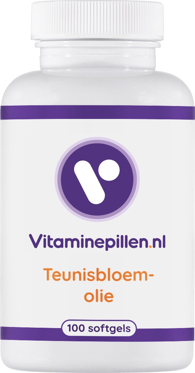 Goedkoopste Vitaminepillen.nl | Teunisbloemolie | Softgels | 100 stuks | Met gamma-linoleenzuur | Ondersteunt de hormoonhuishouding en het cholesterolgehalte.