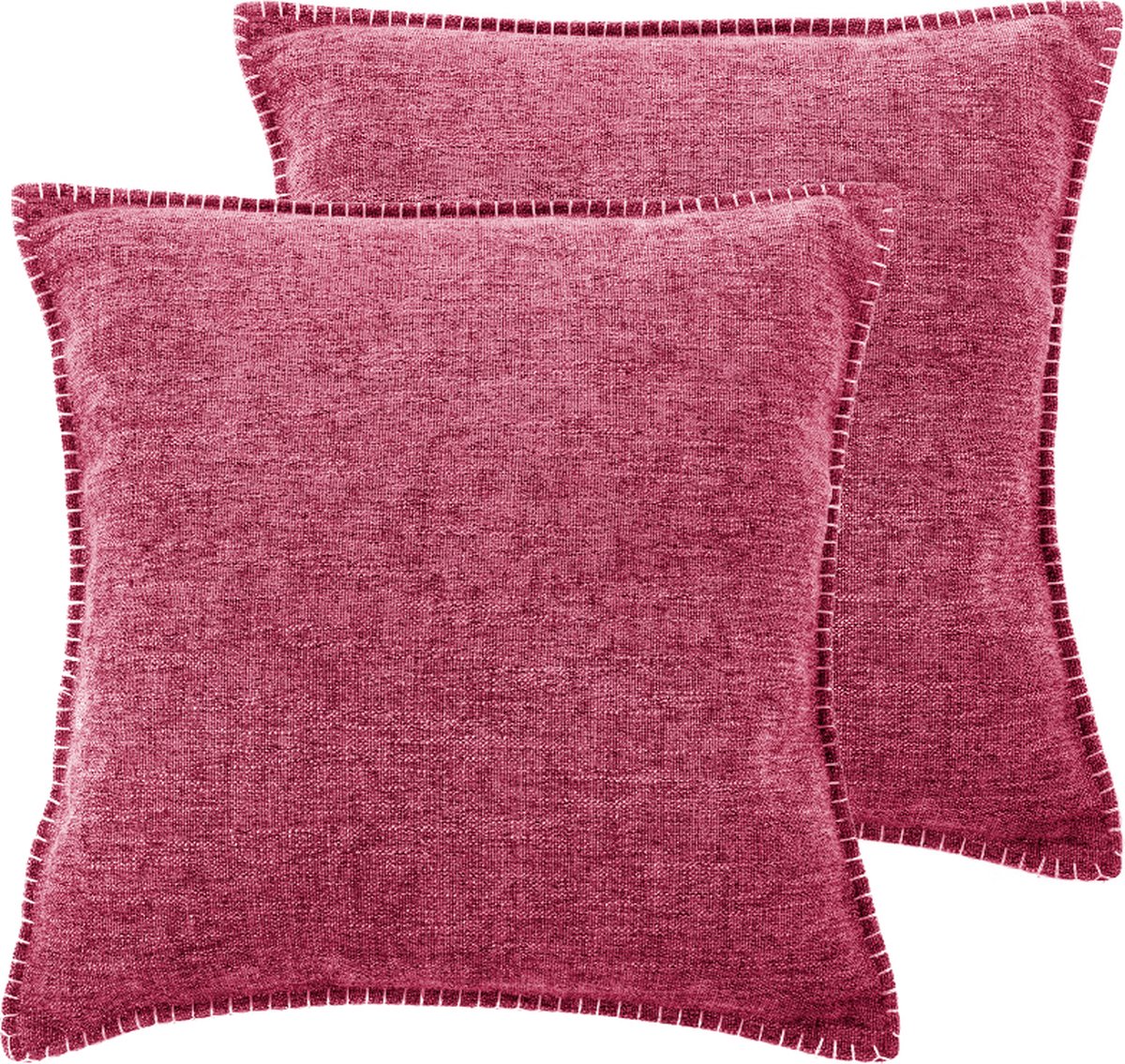 Tiseco Home Studio - Kussen DAMIAN (gevuld) - SET/2 - 100% polyester - Vierkant - 45x45 cm - Rosegold