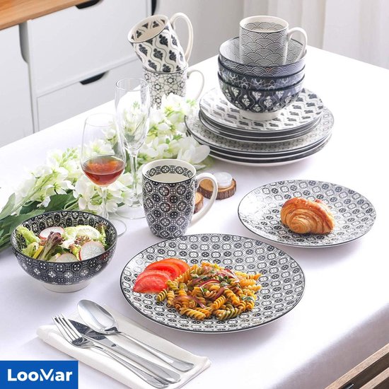 Service de table de Luxe LooMar - 16 pièces - 4 personnes - Porcelaine -  Service... | bol